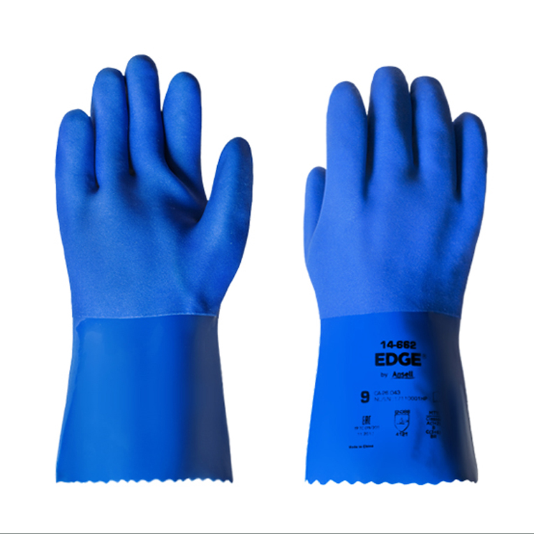 安思尔14-662耐酸碱溶剂防化耐油工业劳保防护手套